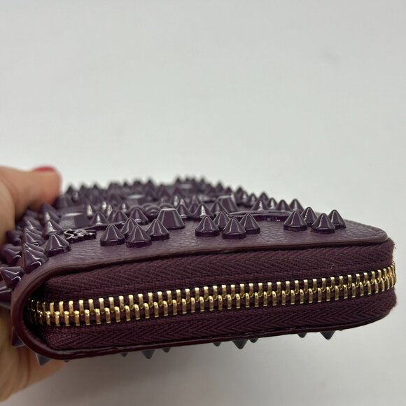 Christian Louboutin W PANETTONE Empire Spike LOUBINTHESKY Zip Around Wallet - Picture 11 of 16